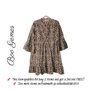📌 *Dress - Women's Boo Gemes Leopard Print Casual Dress - Excellent Condition